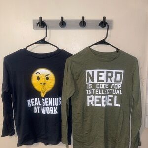 The Children's Place Black and Olive Long Sleeve Tees